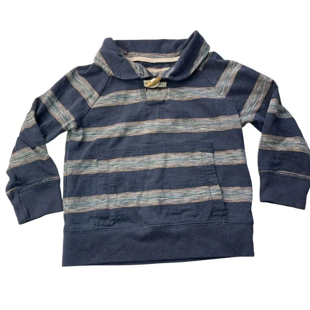 Genuine Kids by Oshkosh Toddlers Boys Pullover Stripe Blue Gray Size 3T GUC